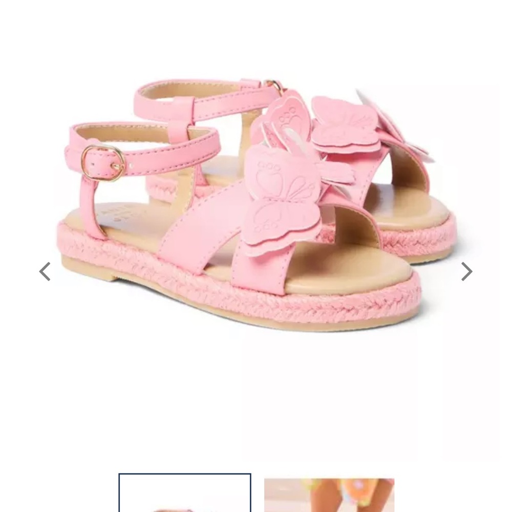 Janie and Jack Pink Butterfly Sandals